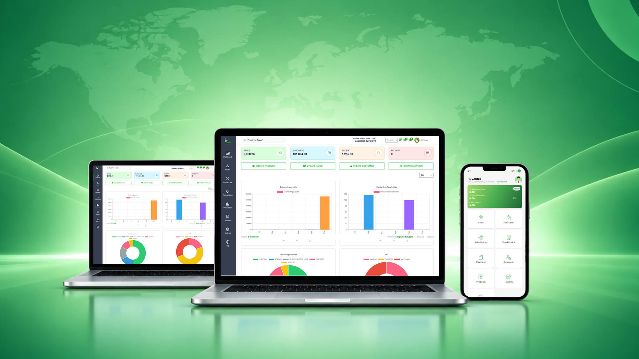 Manage your business anywhere with Fujishka - Slide 1